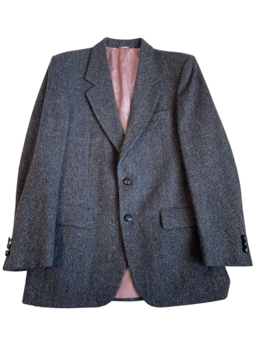 Harris Tweed Blazer Mens Size 38R Blue Slim Fit Sport Jacket